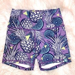 WOD BOTTOM Hi Waist Purple Pineapple 🍍 Citrus Shorts